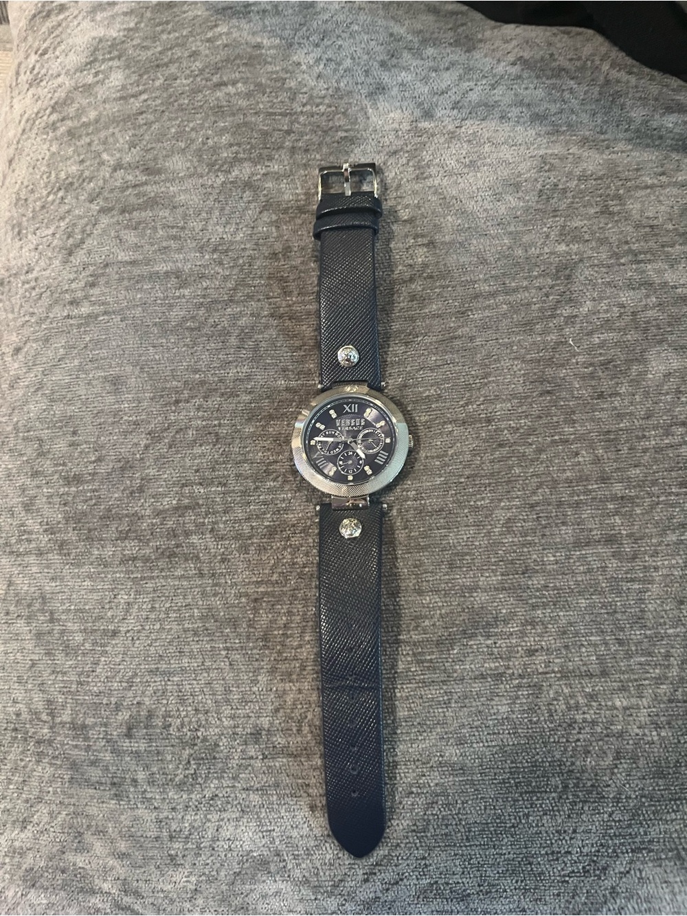Versus Versace Navy Blue and Silver Women's Watch